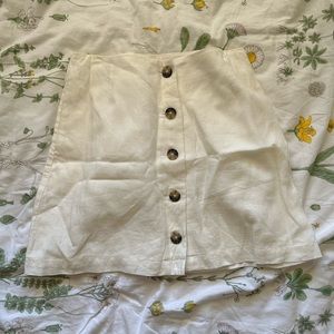 aritzia wilfred lachlan linen button up skirt